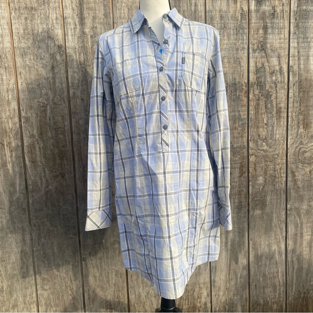 Columbia Sapphire Peak Long Sleeve Henley Shirt Dress Size M - Picture 3 of 12